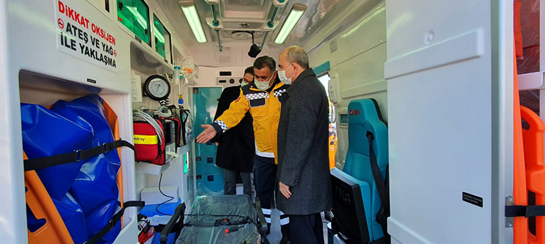 Konya’ya Gönderilen 14 Ambulans İstasyonlara Teslim Edildi
